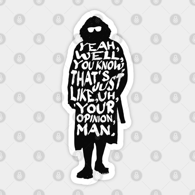 The Dude Silhouette Sticker by Nonconformist